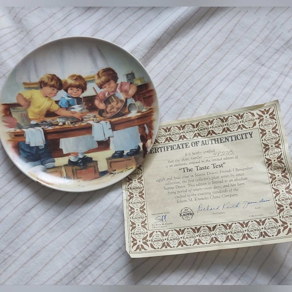 "Taste Test" Knowles Plate